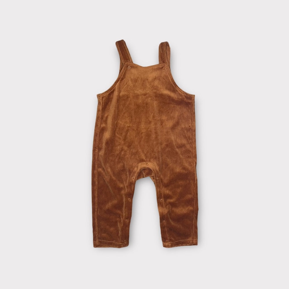 Angel Dear Bronze Brown Velour Romper